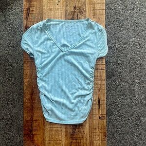 Mint green V-neck top